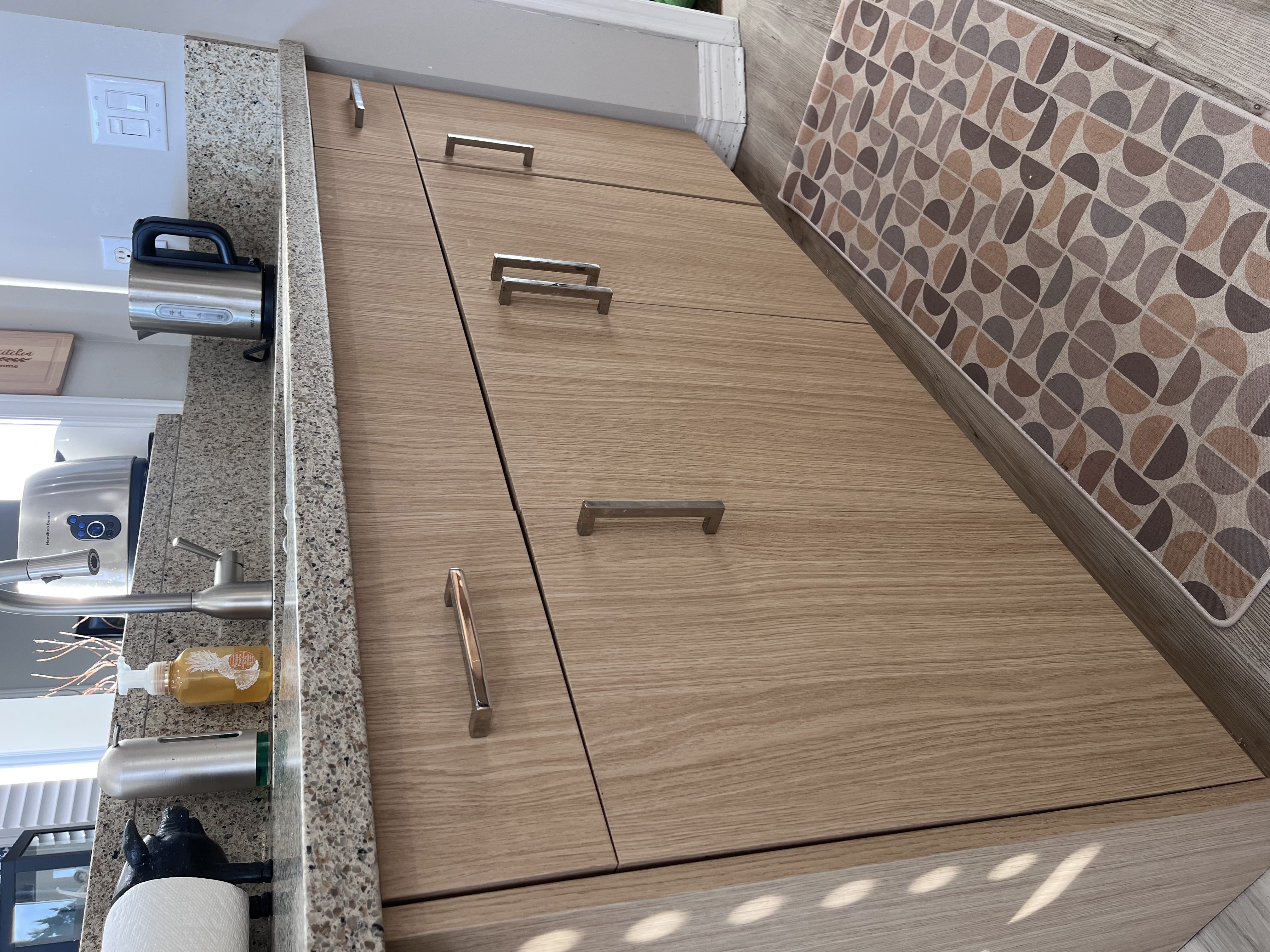 AFTER: Full Kitchen Cabinet Wrap Upgrade