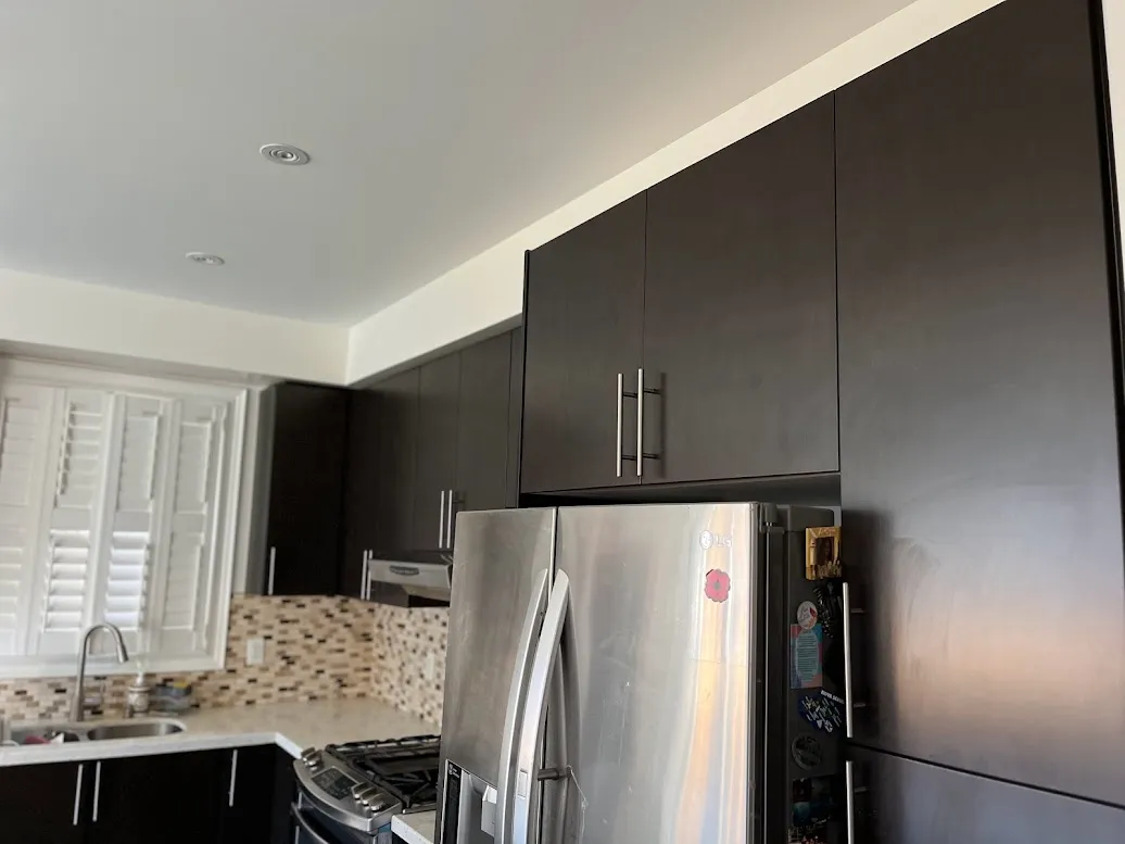 BEFORE: Kitchen Cabinets and Panels to be Resurfaced