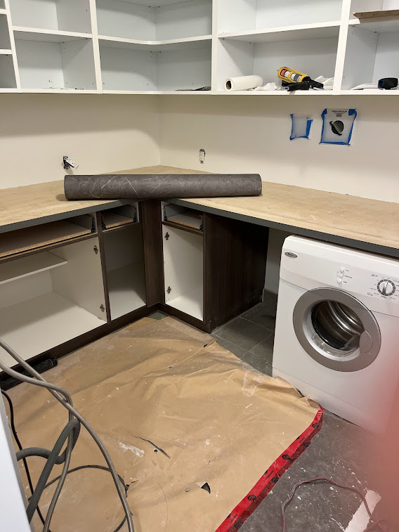 BEFORE: Counters and Cabinets Ready for Resurfacing