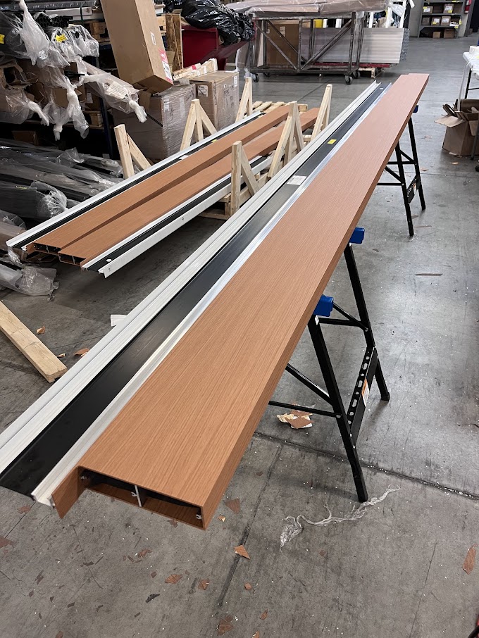 Exterior Beams Resurfaced with an All-Weather-Resistant Natural Wood Finish