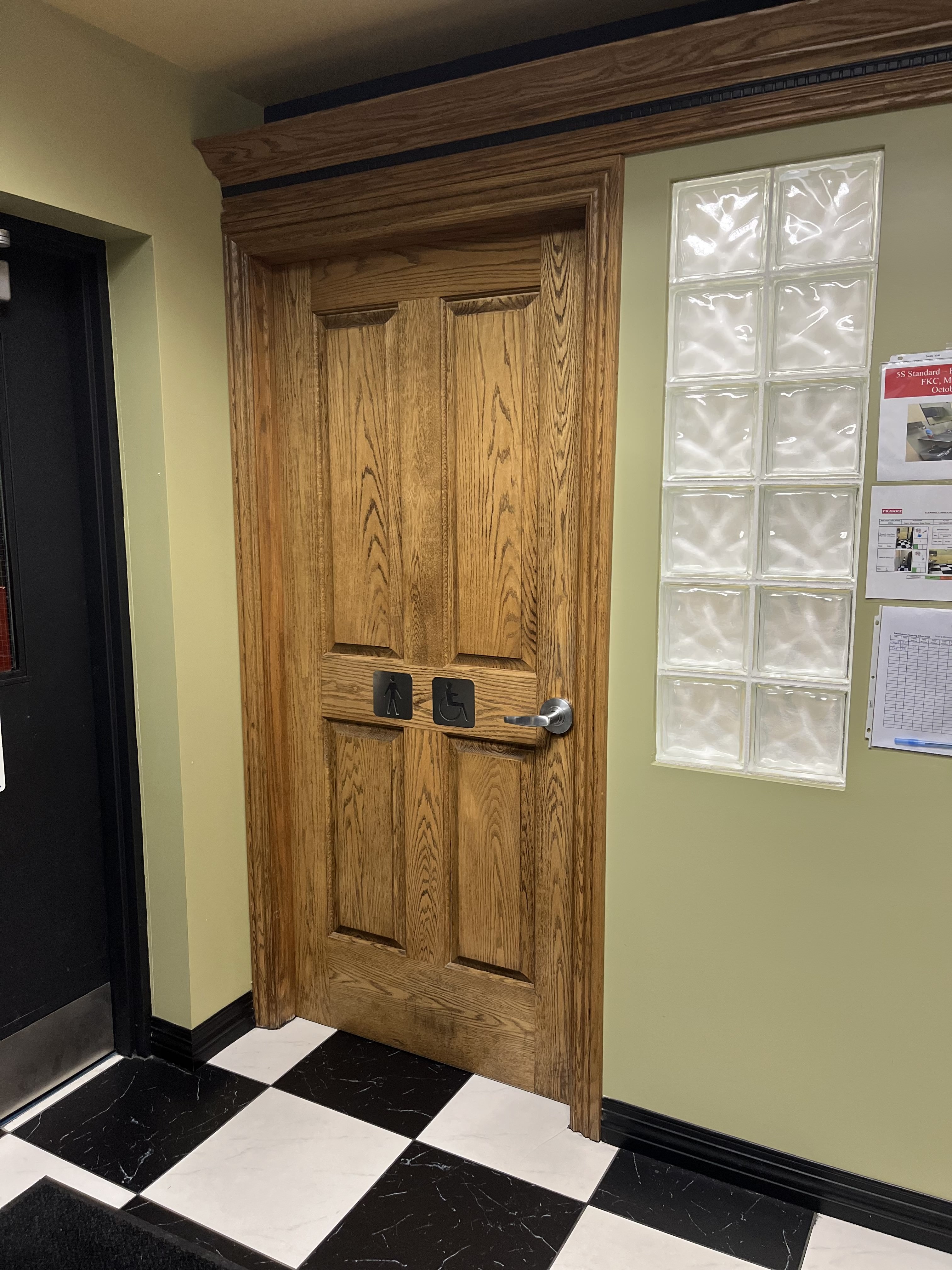 BEFORE: Worn Office Door