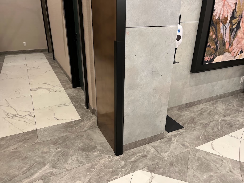 AFTER: Corner Guards Resurfaced in Matte Black