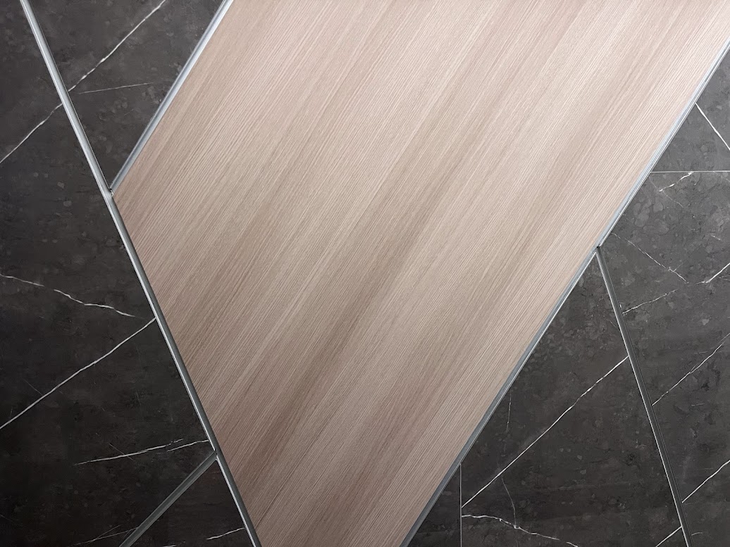 AFTER: Wall Panels Resurfaced with a Natural Oak Finish
