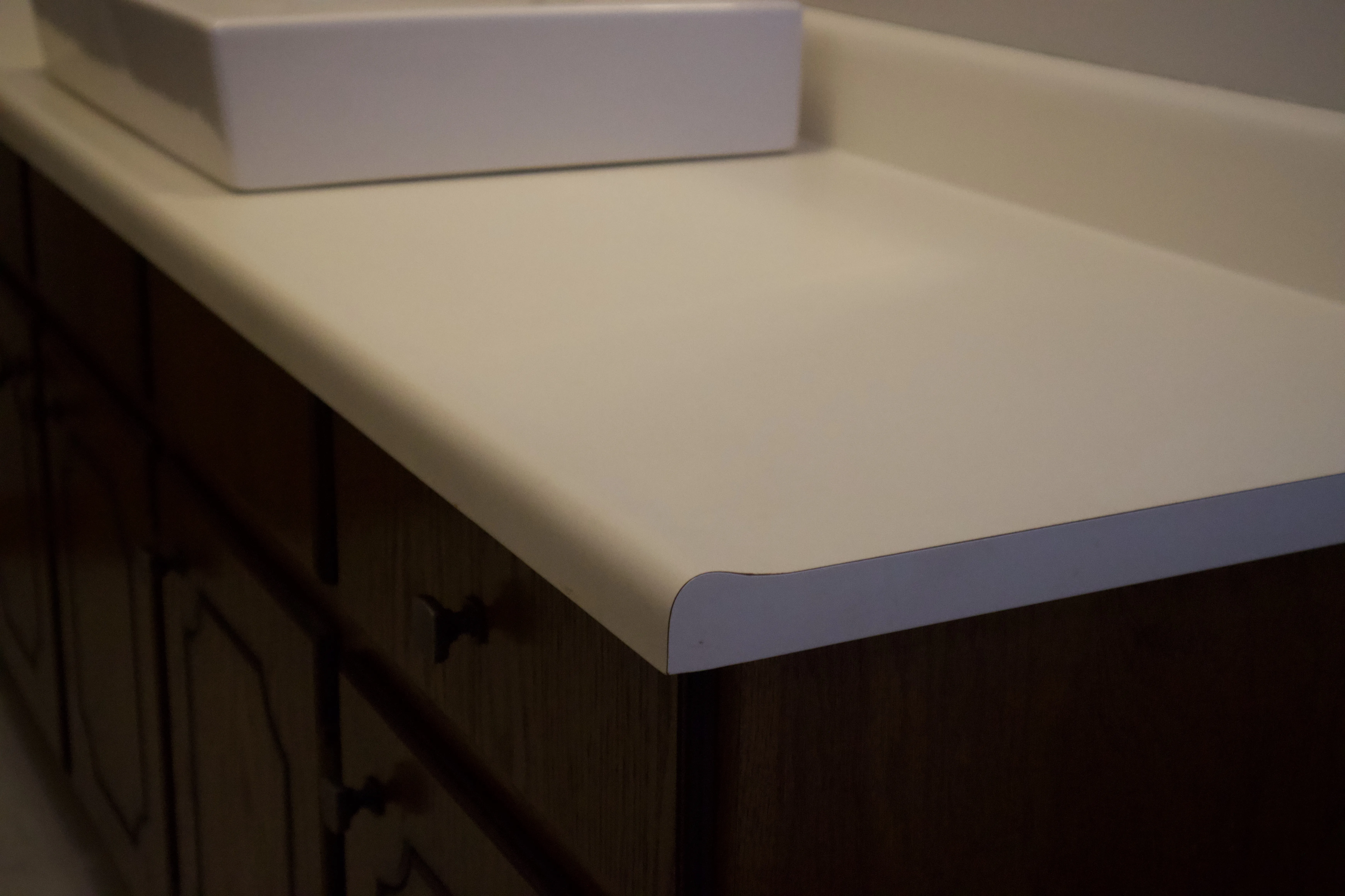 Before: Plain White Countertop