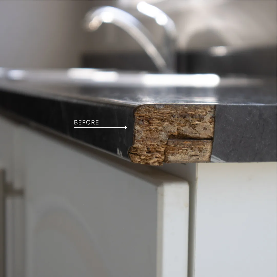 BEFORE: Damaged Countertop 